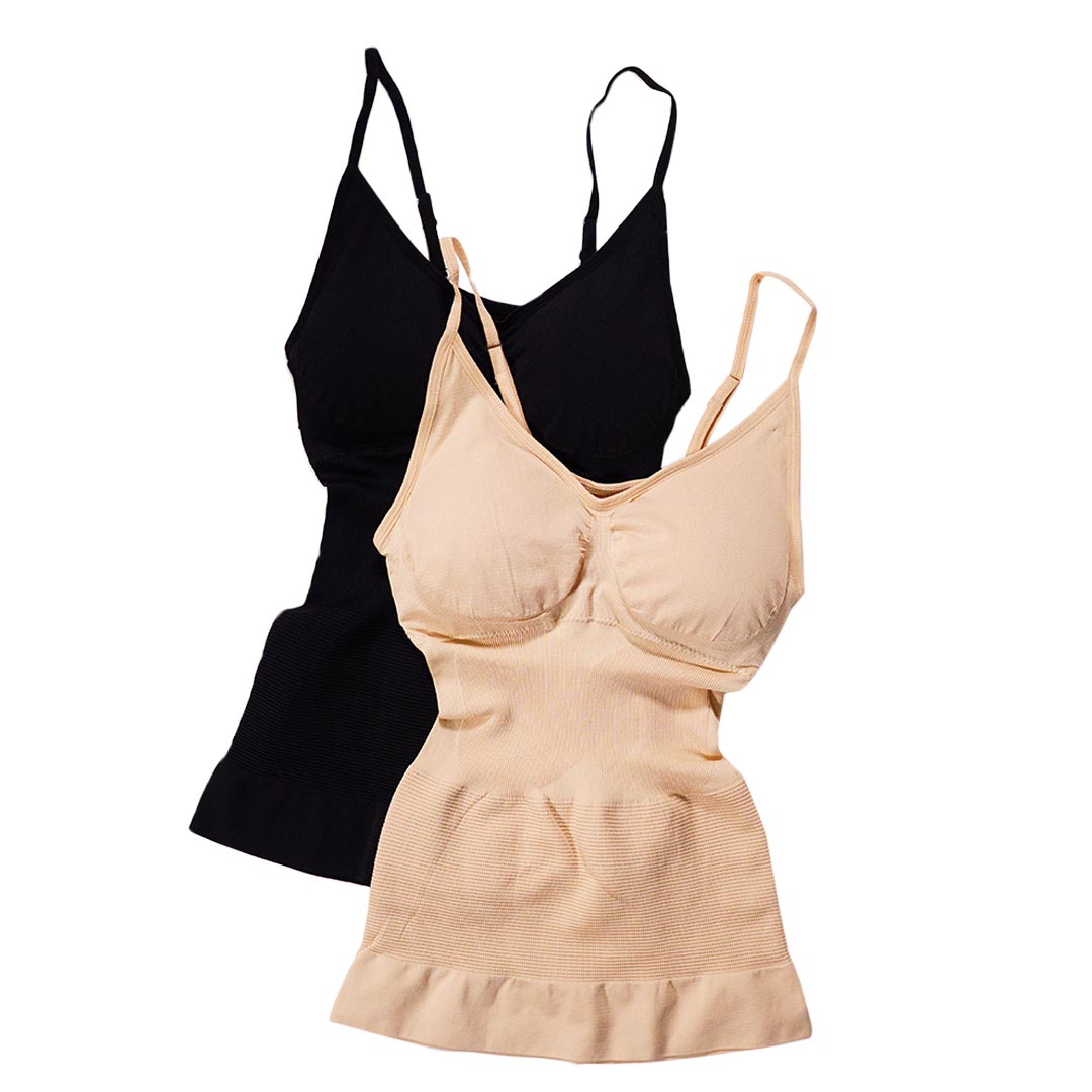 無鋼圈吊帶內附胸墊修身衣背心
