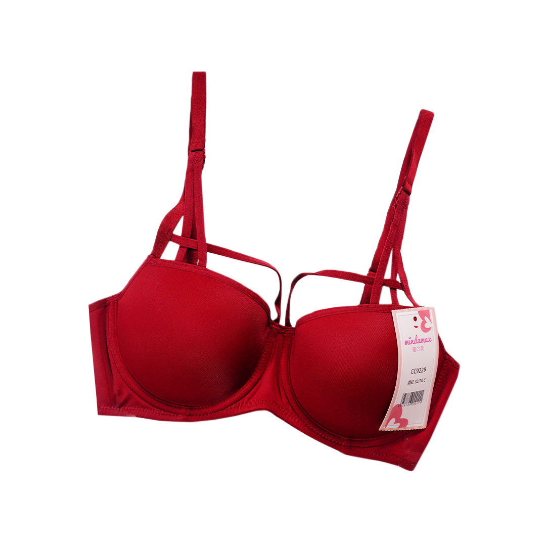 簡約光面小胸聚攏上托性感交叉肩帶有鋼圈內衣