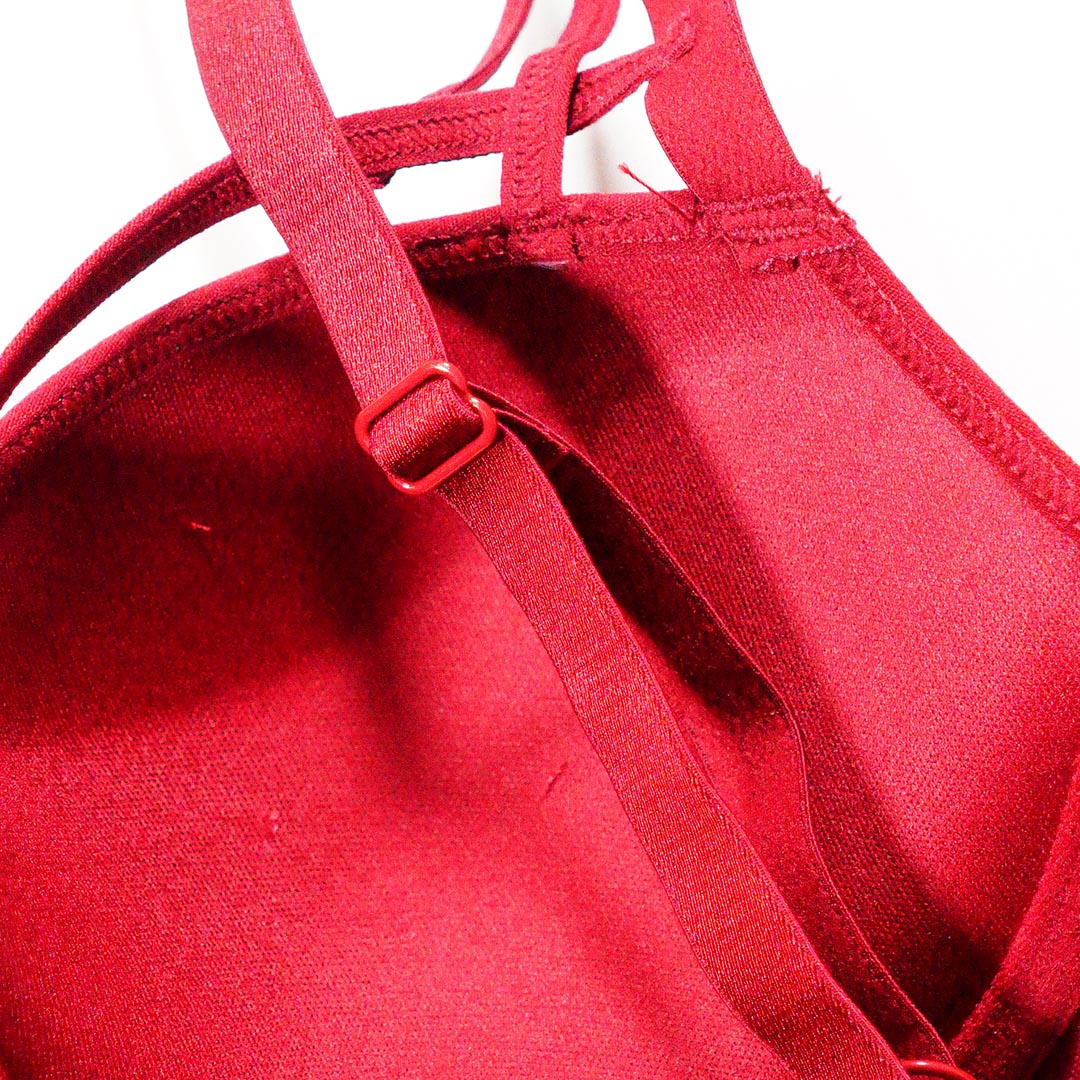 簡約光面小胸聚攏上托性感交叉肩帶有鋼圈內衣