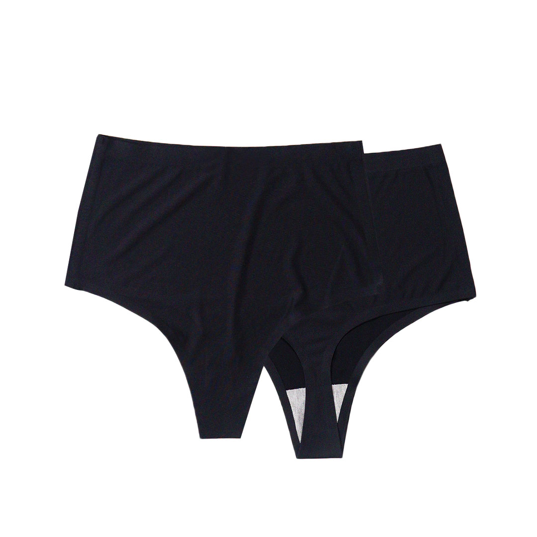 高腰收腹冰絲無痕一片式丁字褲