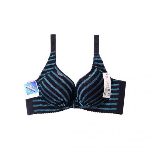 Summer cooling striped control top with chest-high functional bra design - Wire