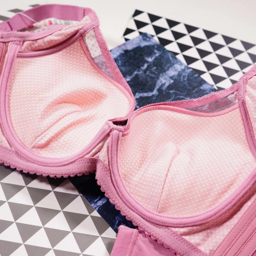 Summer cooling striped control top with chest-high functional bra design