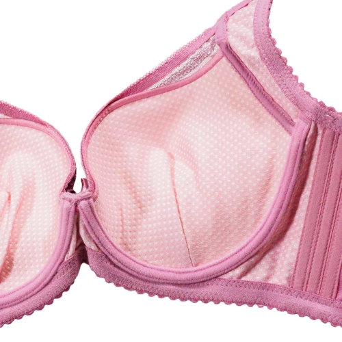 Summer cooling striped control top with chest-high functional bra design