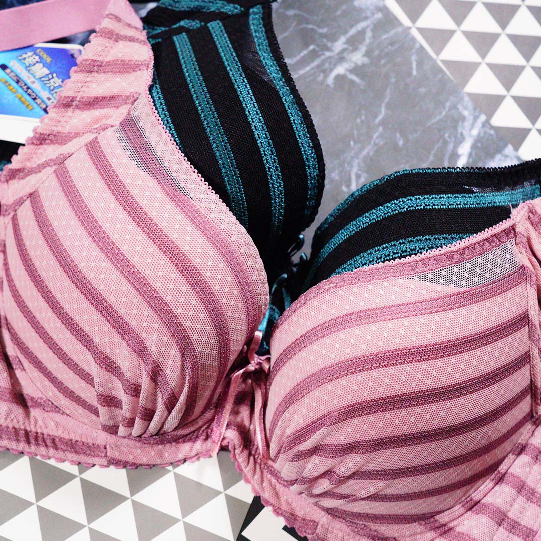 夏日涼感條紋控來勢胸胸高機能內衣