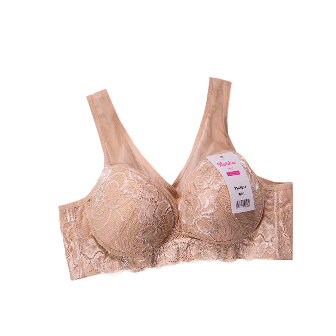 夏季新款舒適蕾絲可插片固定肩帶背心式上托美背内衣