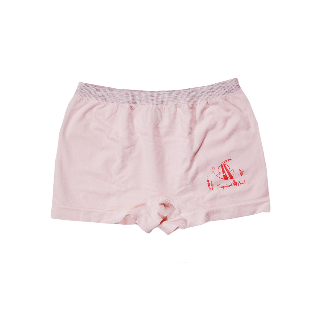 兒童蠶絲抑菌感溫圖案內褲-男、女童裸感內褲