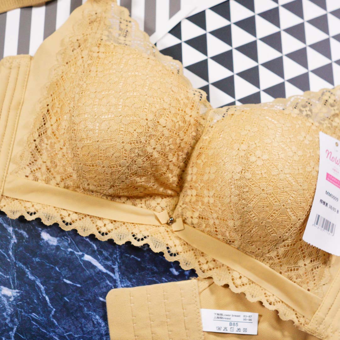 天然玫瑰精油輕柔透氣納米綿少女性感蕾絲內衣