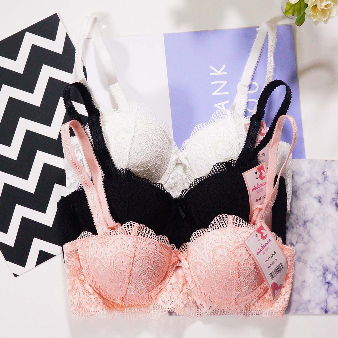 性感撩人蕾絲立體半杯內衣