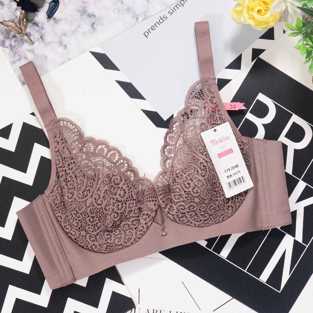 輕薄透氣性感水晶杯無海綿聚攏記憶軟鋼圈內衣