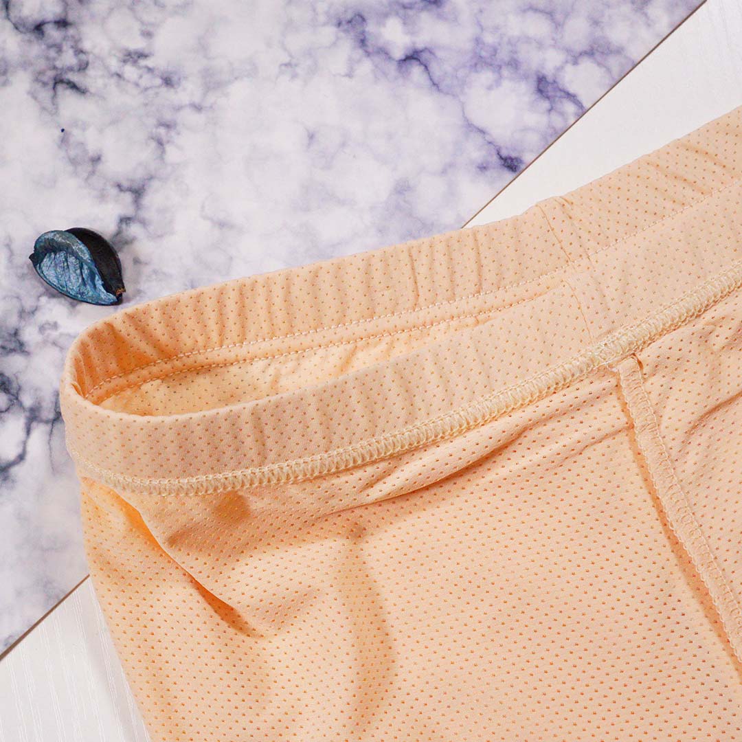 無痕透氣打孔冰絲安全防走光3分褲 M-3XL碼