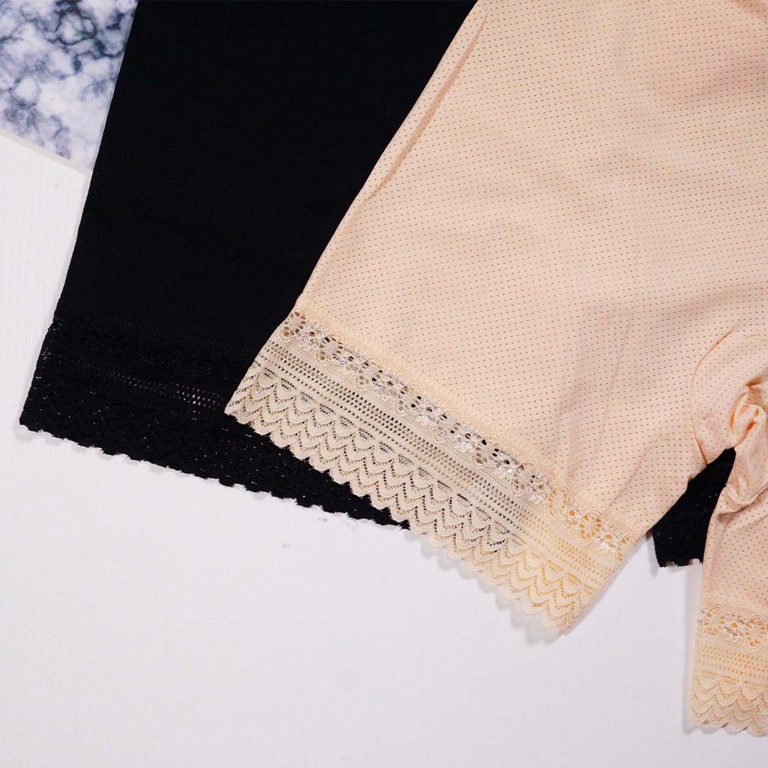 無痕透氣打孔冰絲安全防走光3分褲 M-3XL碼