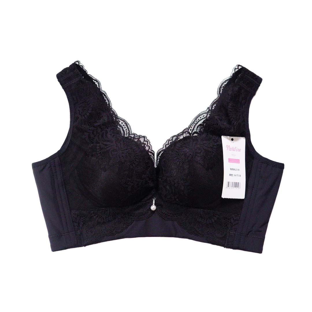 性感蕾絲孔雀磁滑滑杯無鋼圈聚攏收副乳防下垂調整型內衣