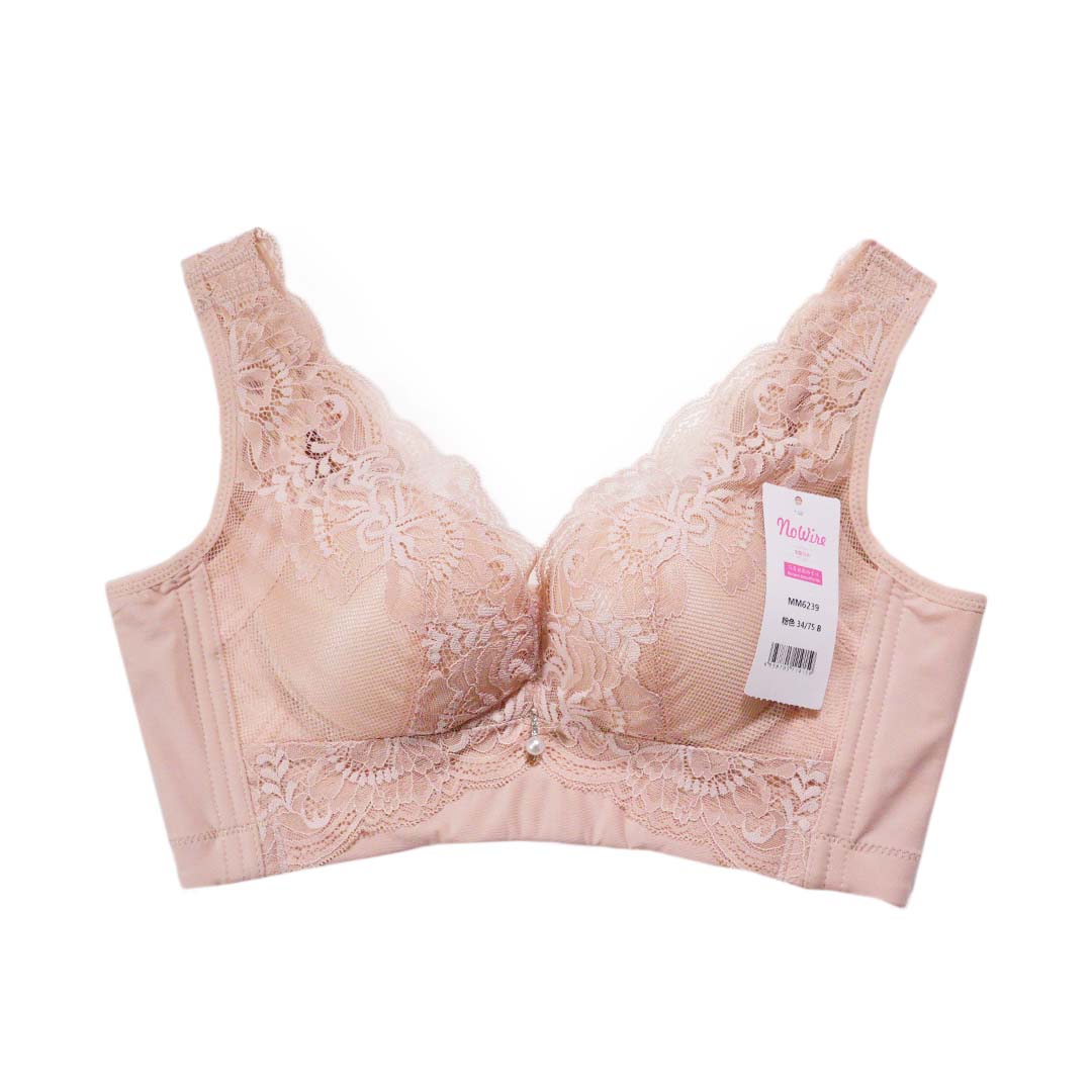 性感蕾絲孔雀磁滑滑杯無鋼圈聚攏收副乳防下垂調整型內衣