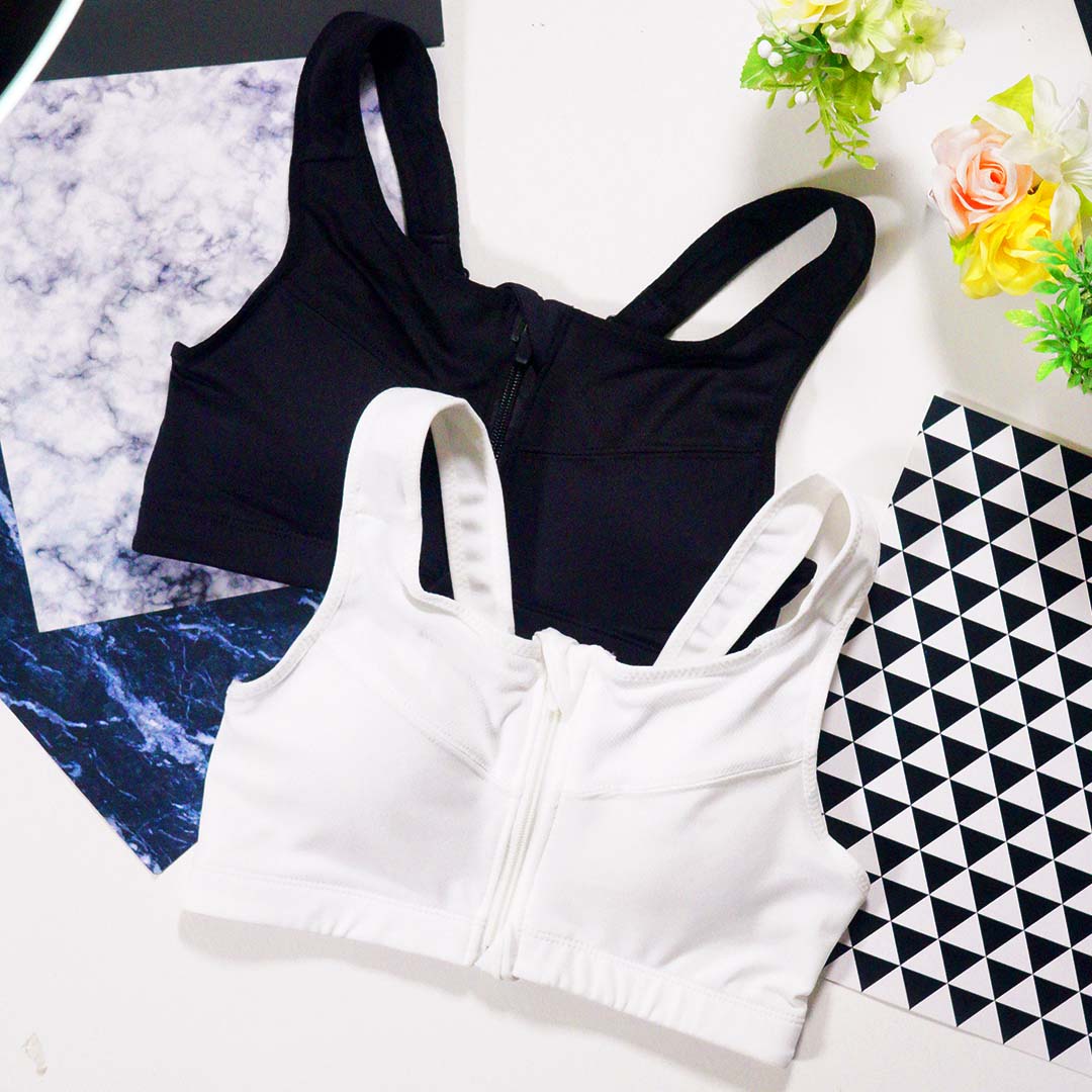 前拉鏈美背防震運動背心式內衣