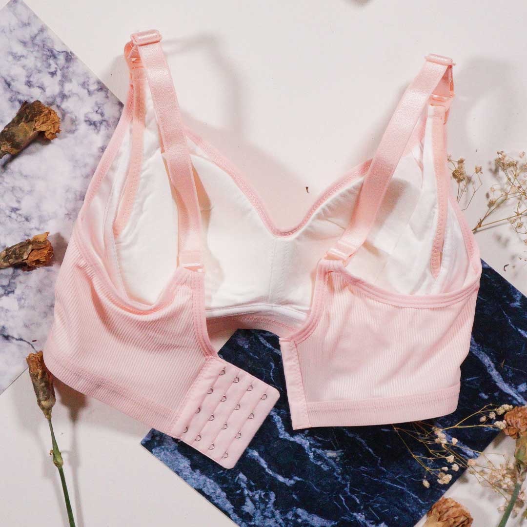 媽咪最愛，純棉便捷哺乳上開扣內衣