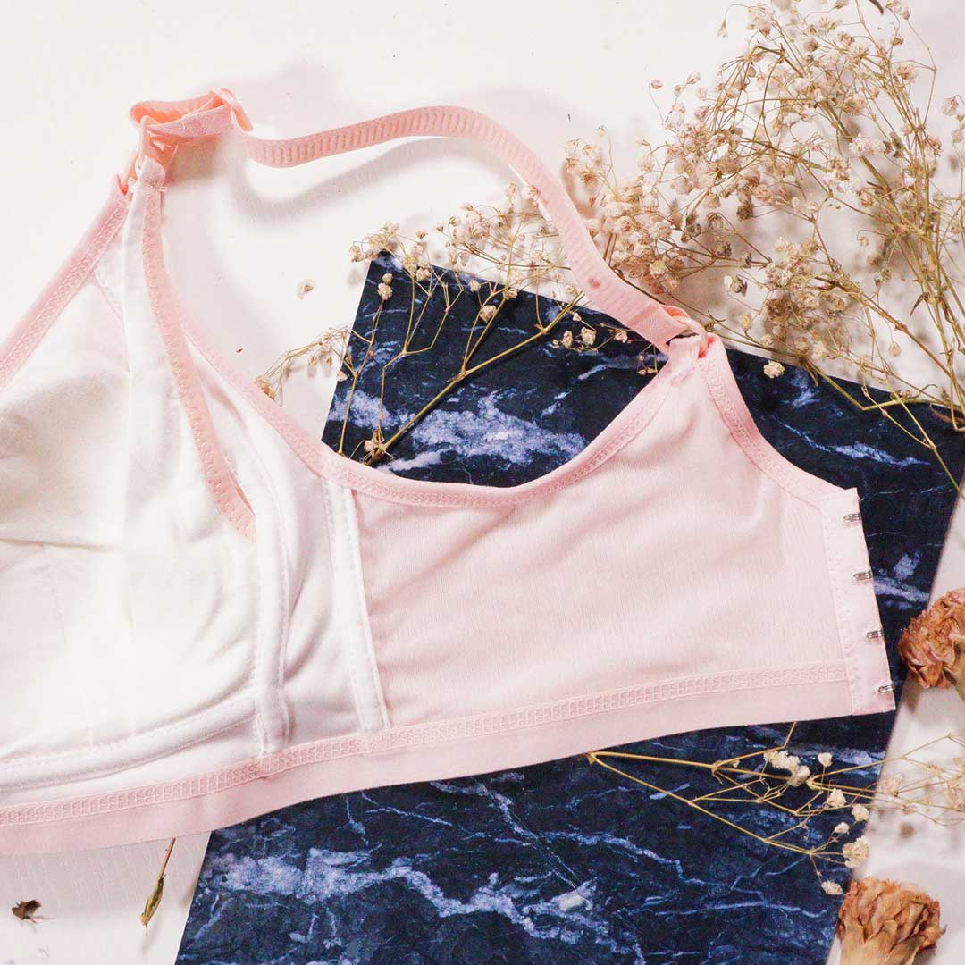 媽咪最愛，純棉便捷哺乳上開扣內衣