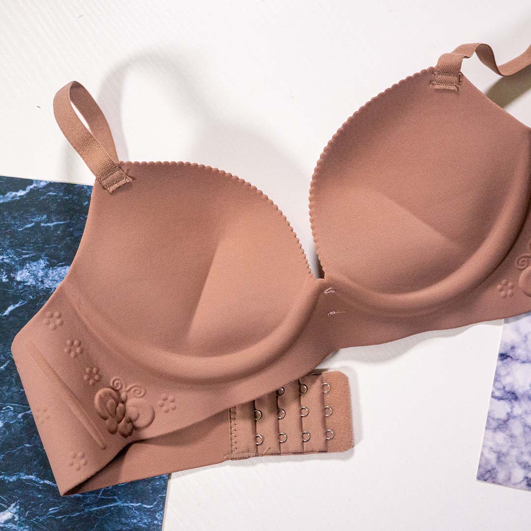 夏季日系紐扣性感嫵媚光面聚攏加厚內衣