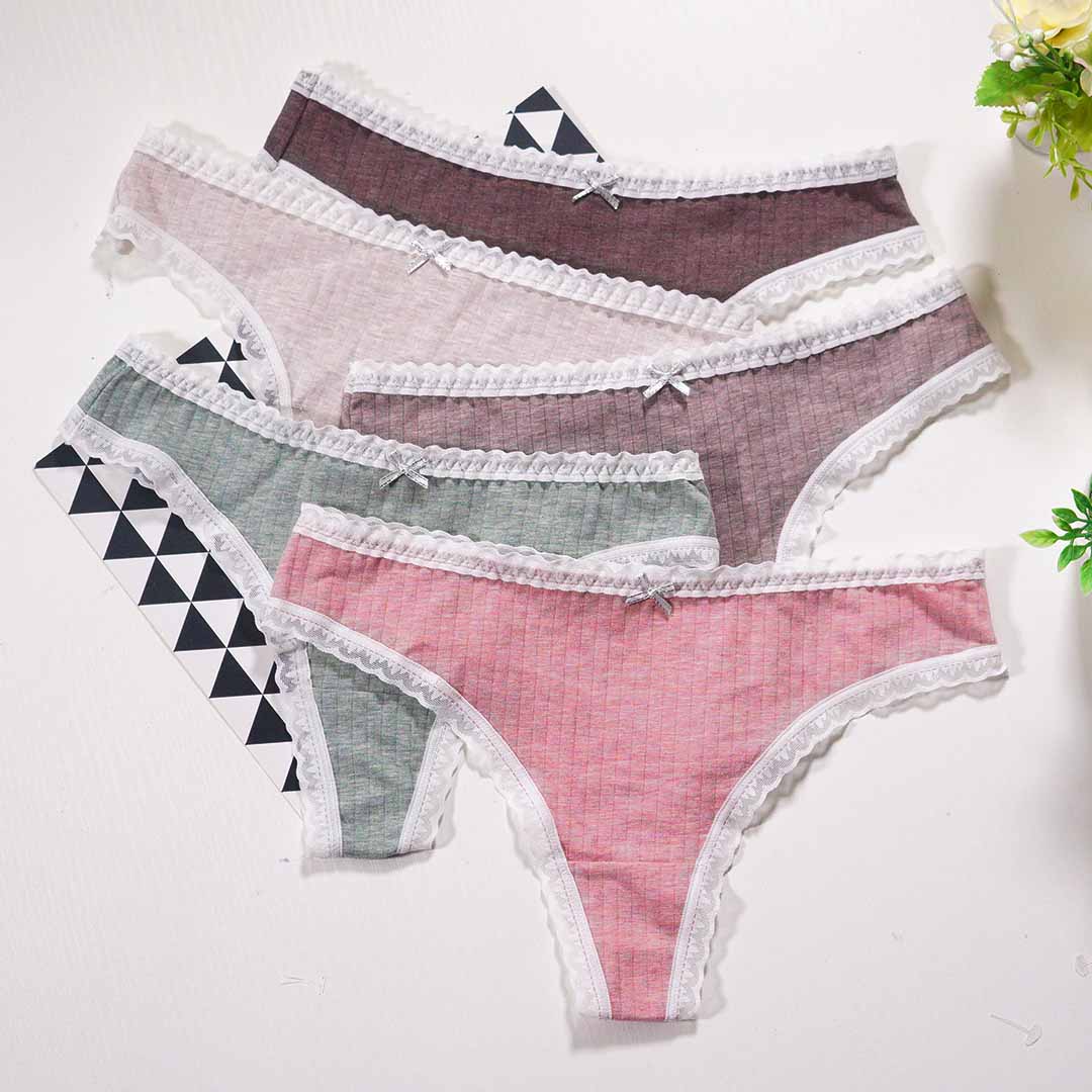 新款彩棉桑蠶絲抗菌無痕丁字褲