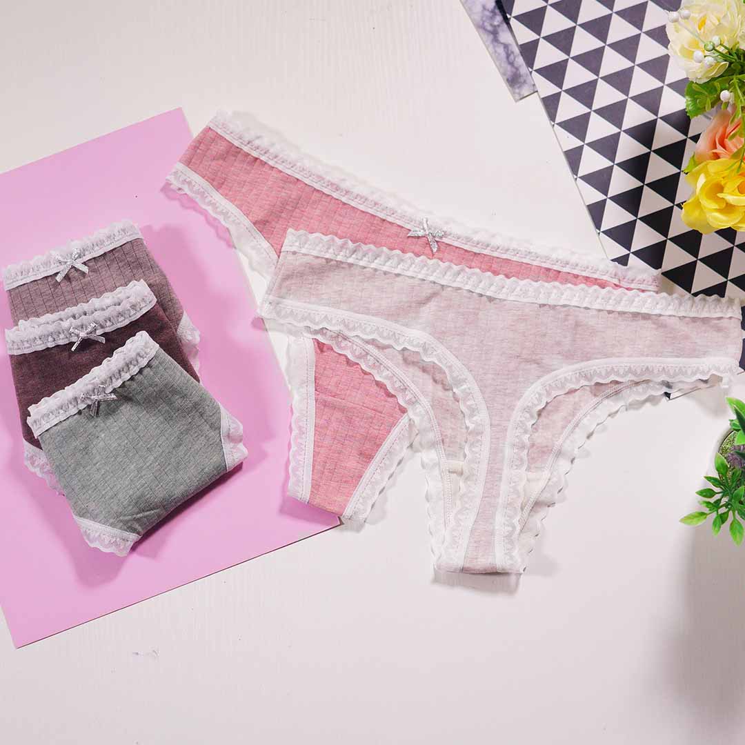 新款彩棉桑蠶絲抗菌無痕丁字褲