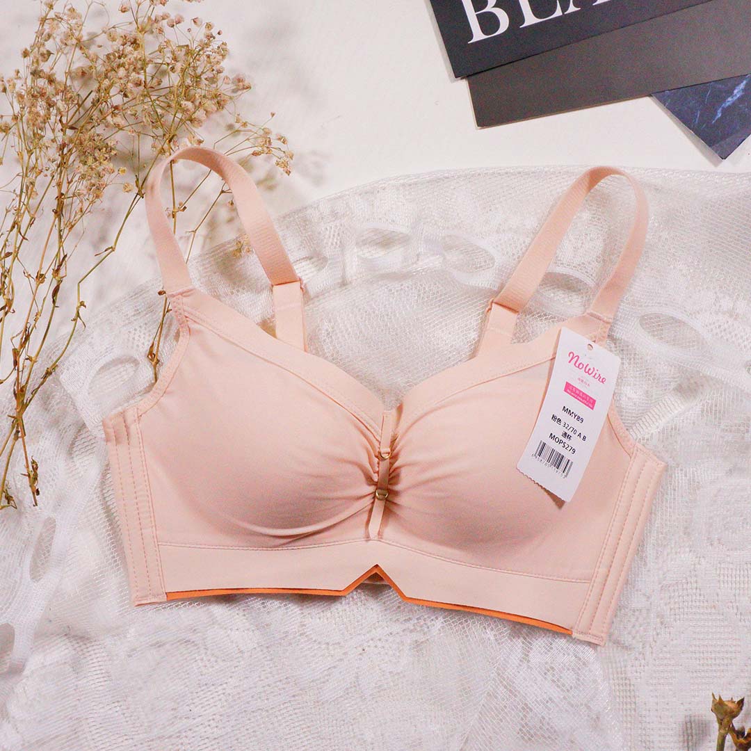 夏季光面親膚棉無鋼圈小胸聚攏上托調整型內衣（售完即止）