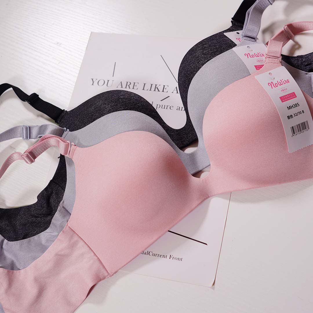 無痕無鋼圈一片式深V聚攏內衣-兩排扣