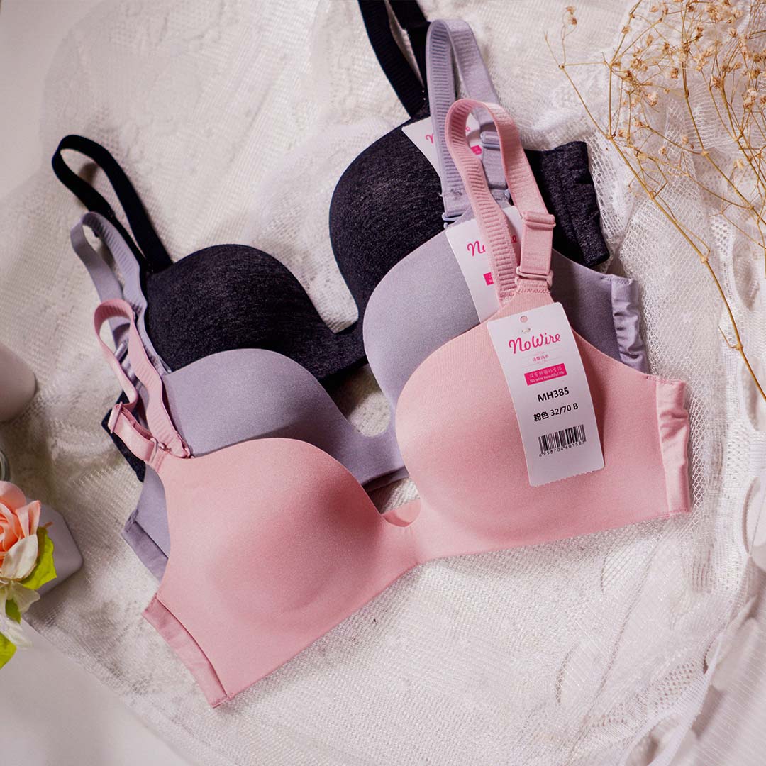 無痕無鋼圈一片式深V聚攏內衣-兩排扣