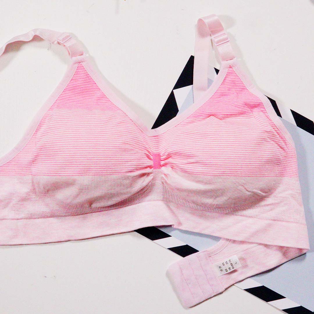 台灣專利健康透氣杯-透氣小清新 無鋼圈運動內衣4件組