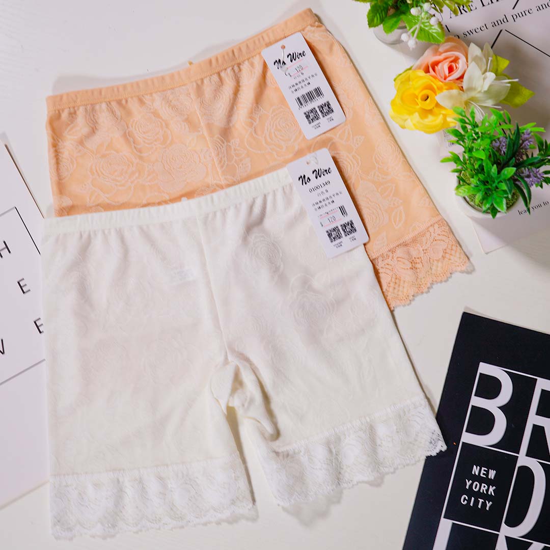 冰絲無痕提花平角安全褲防走光褲