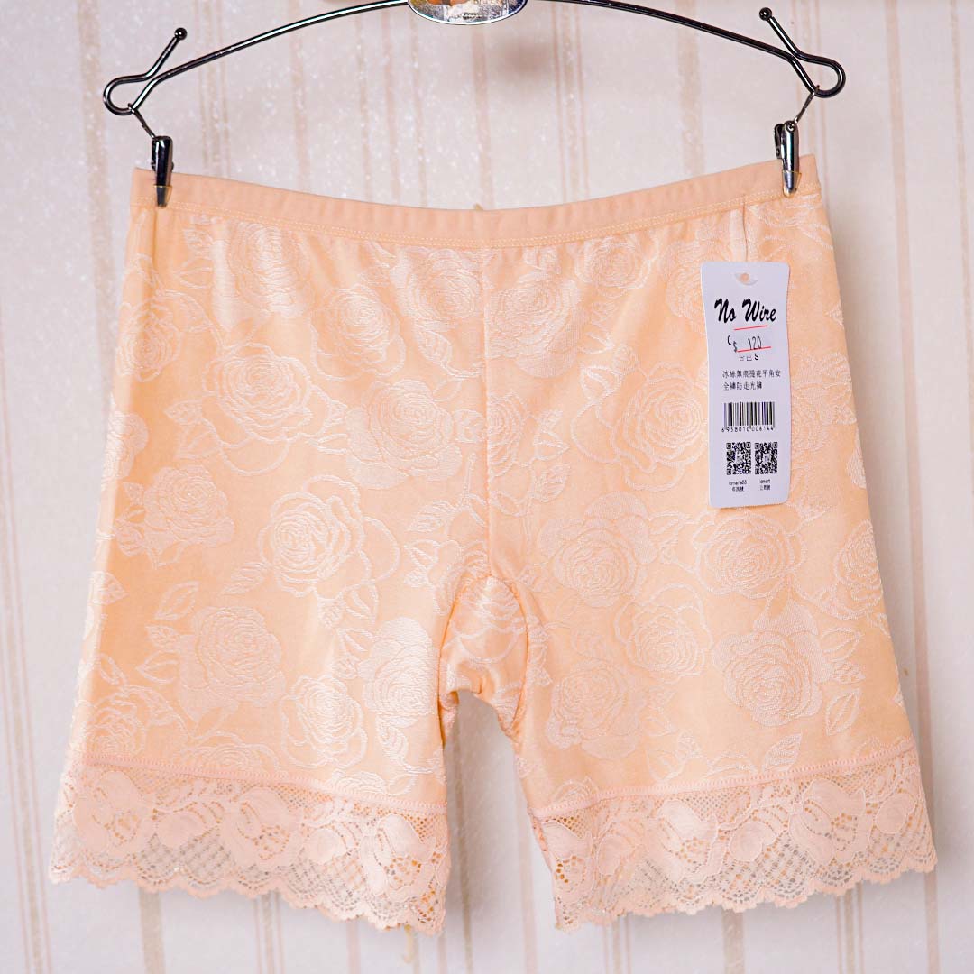 冰絲無痕提花平角安全褲防走光褲