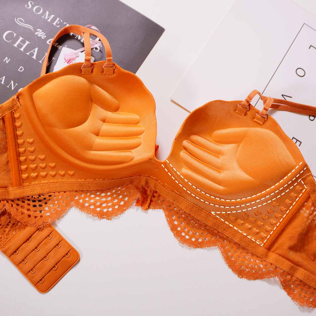 少女性感性感貝殼小胸聚攏防下垂無鋼圈無痕內衣-可著到G杯