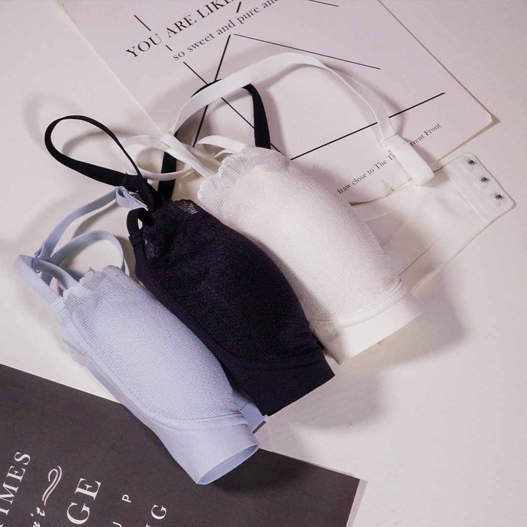 夏季性感網紗雷絲抹胸式無鋼圈內衣