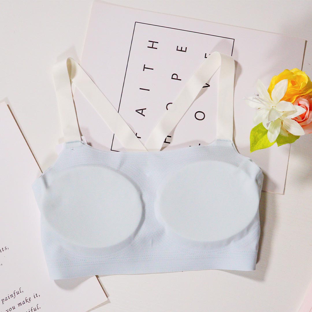 夏季冰絲無痕零感青春發育少女內衣