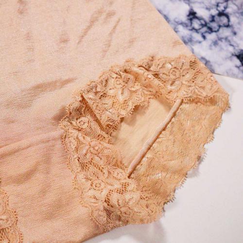 Outer silk and inner cotton express moisture wicking, gentle and breathable, comfortable underwear