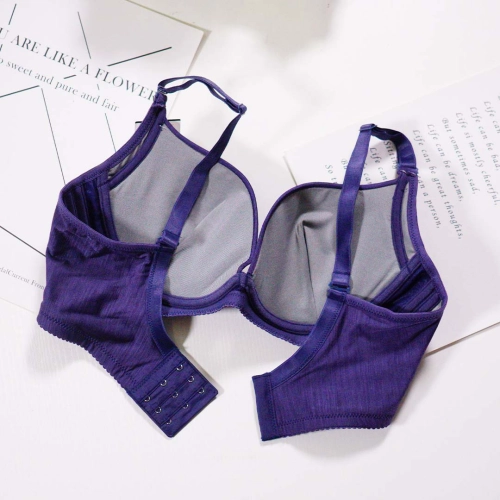 素面咖啡紗超包超舒適零雞心深V內衣