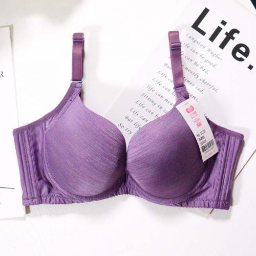 Plain-colored coffee-colored cotton lingerie set with an ultra-comfortable design featuring no bra cups and a deep V-neckline. - Wire