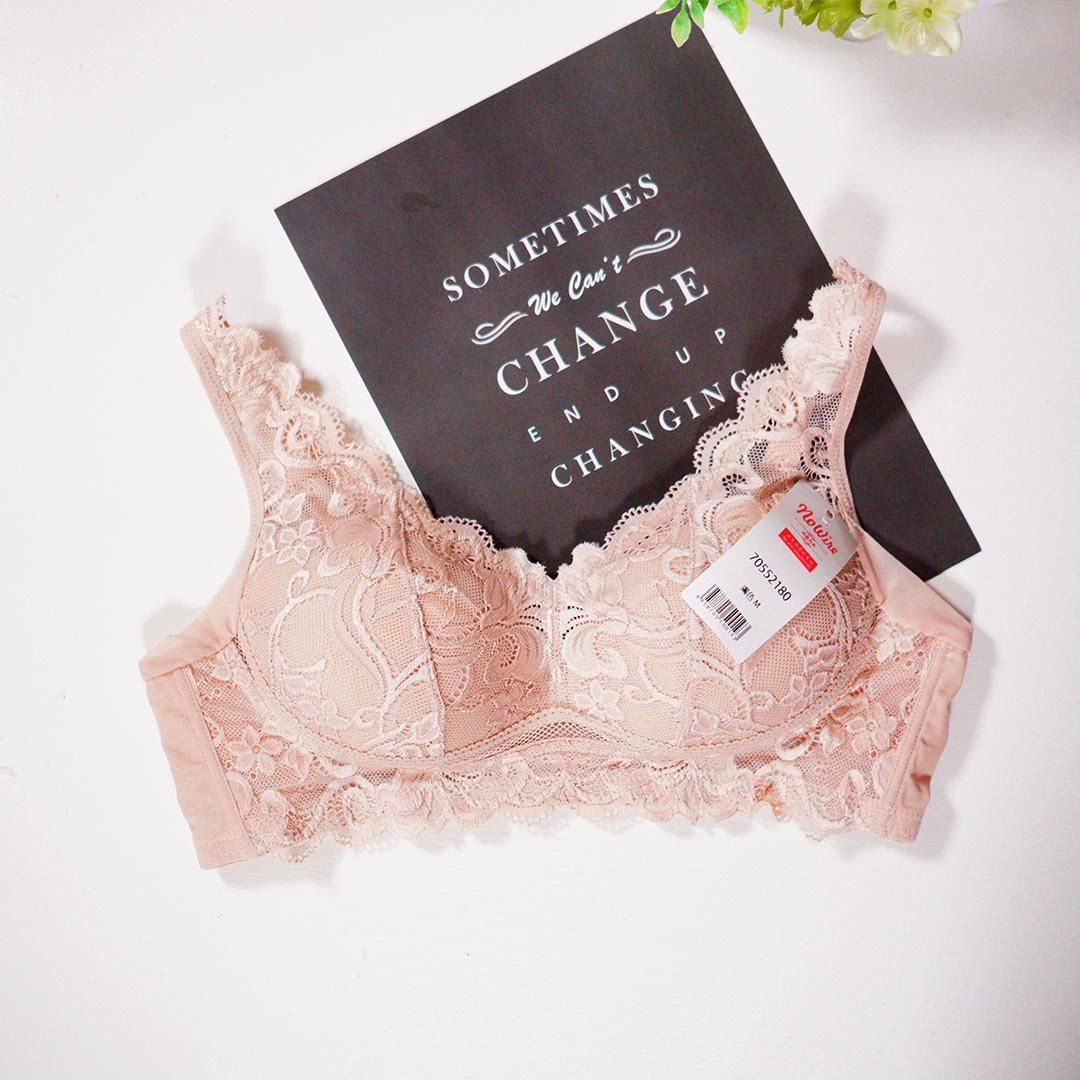 可拆卸海綿墊聚攏無痕無鋼圈蕾絲內衣(BR016)