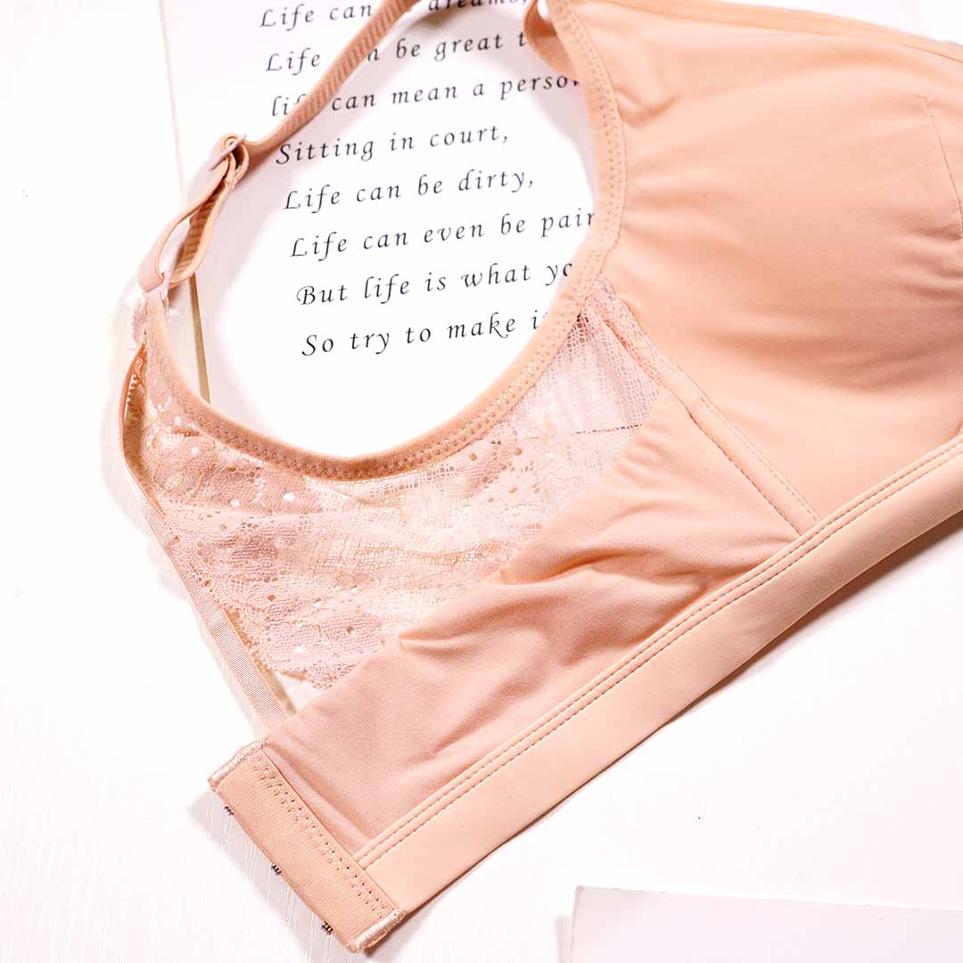 無鋼圈B杯中厚性感蕾絲美背舒適透氣內衣MM8936