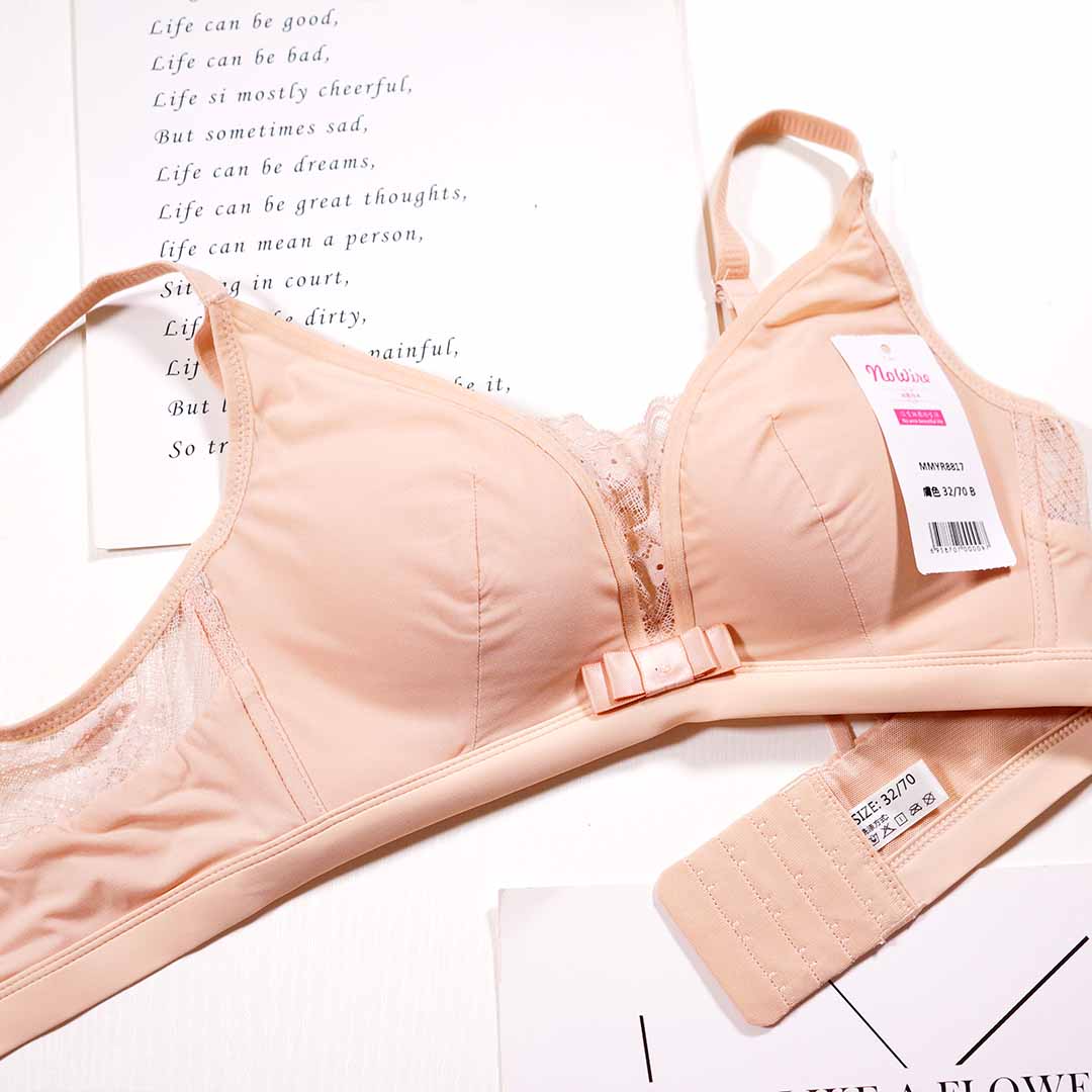 無鋼圈B杯中厚性感蕾絲美背舒適透氣內衣MM8936