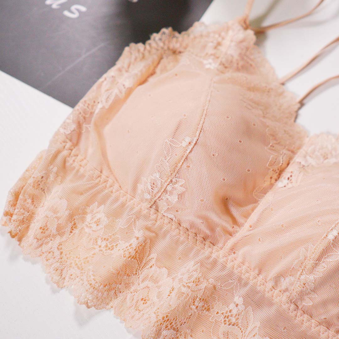 柔軟舒適性感蕾絲交叉美背吊帶裹胸背心內衣