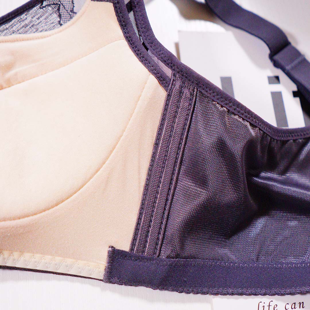 舒適羽絨棉薄款B杯調整型收副乳防外擴無鋼圈內衣（NZ8908）