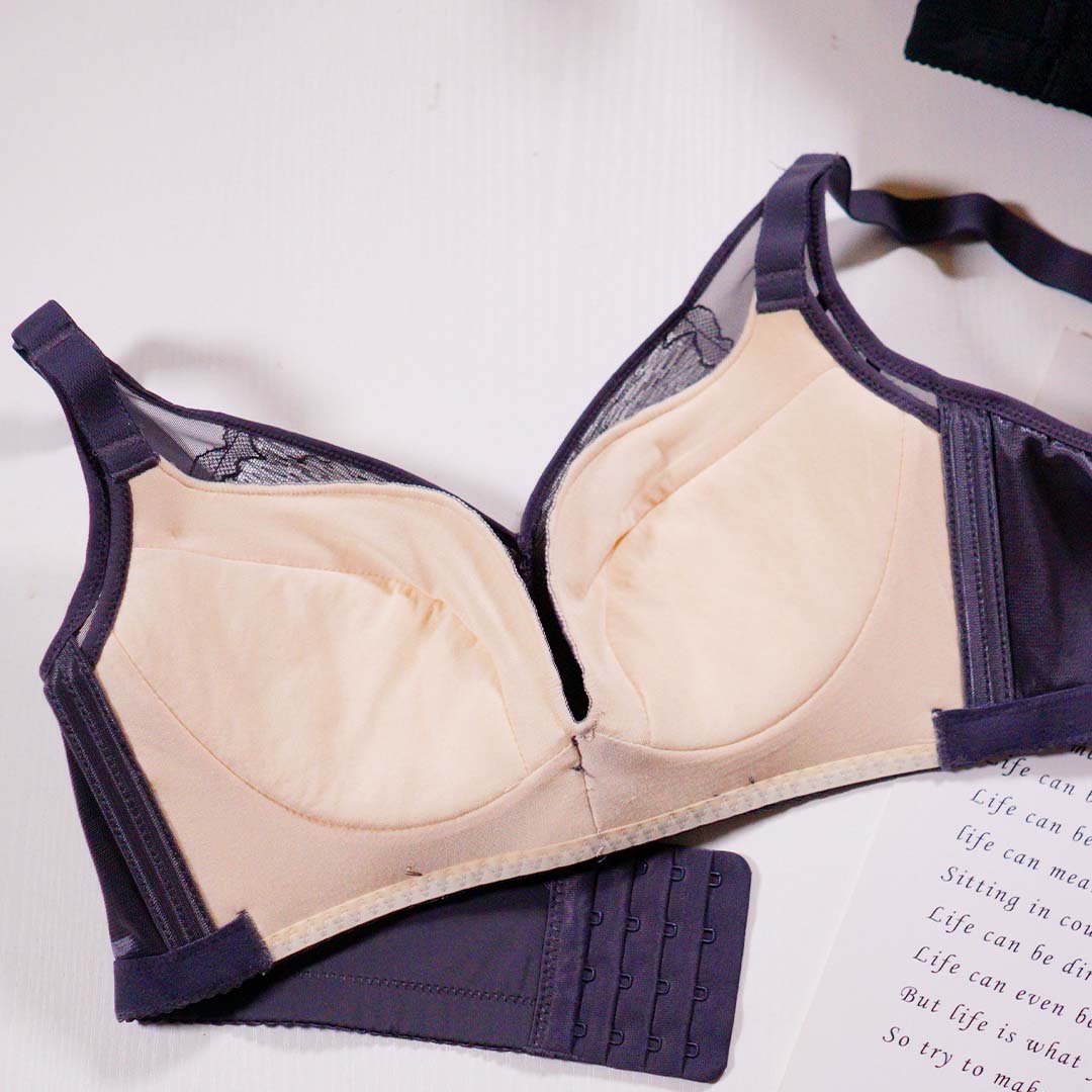 舒適羽絨棉薄款B杯調整型收副乳防外擴無鋼圈內衣（NZ8908）