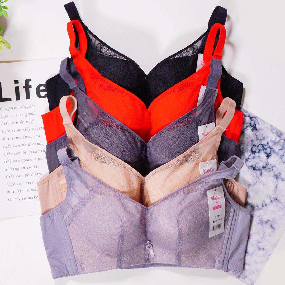 舒適羽絨棉薄款B杯調整型收副乳防外擴無鋼圈內衣（NZ8908）