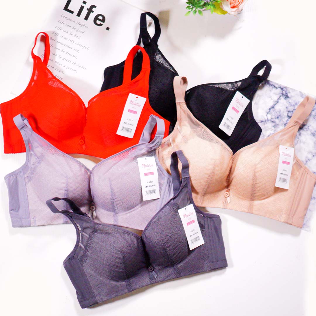 舒適羽絨棉薄款B杯調整型收副乳防外擴無鋼圈內衣（NZ8908）