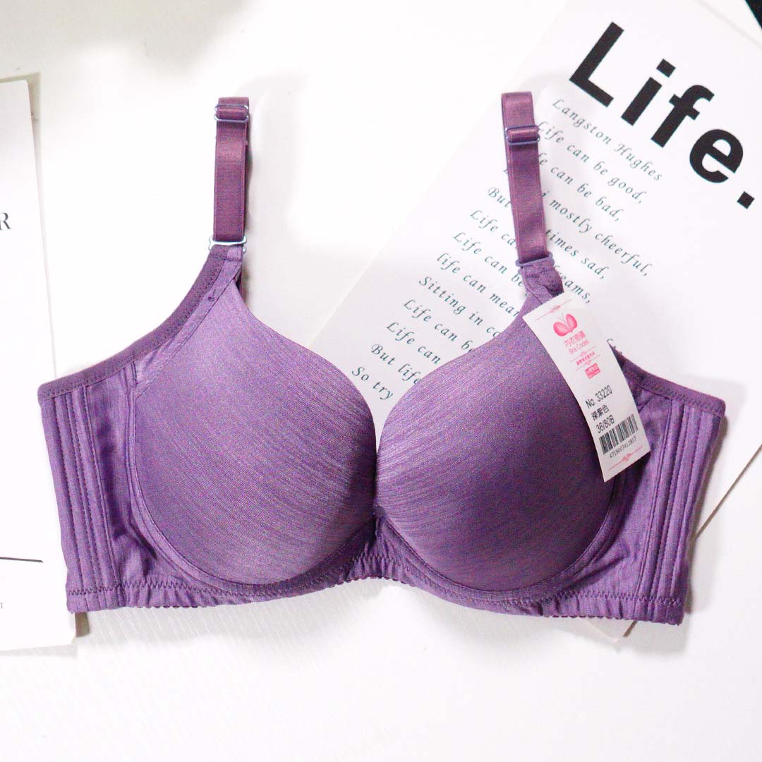 素面咖啡紗超包超舒適零雞心深V內衣