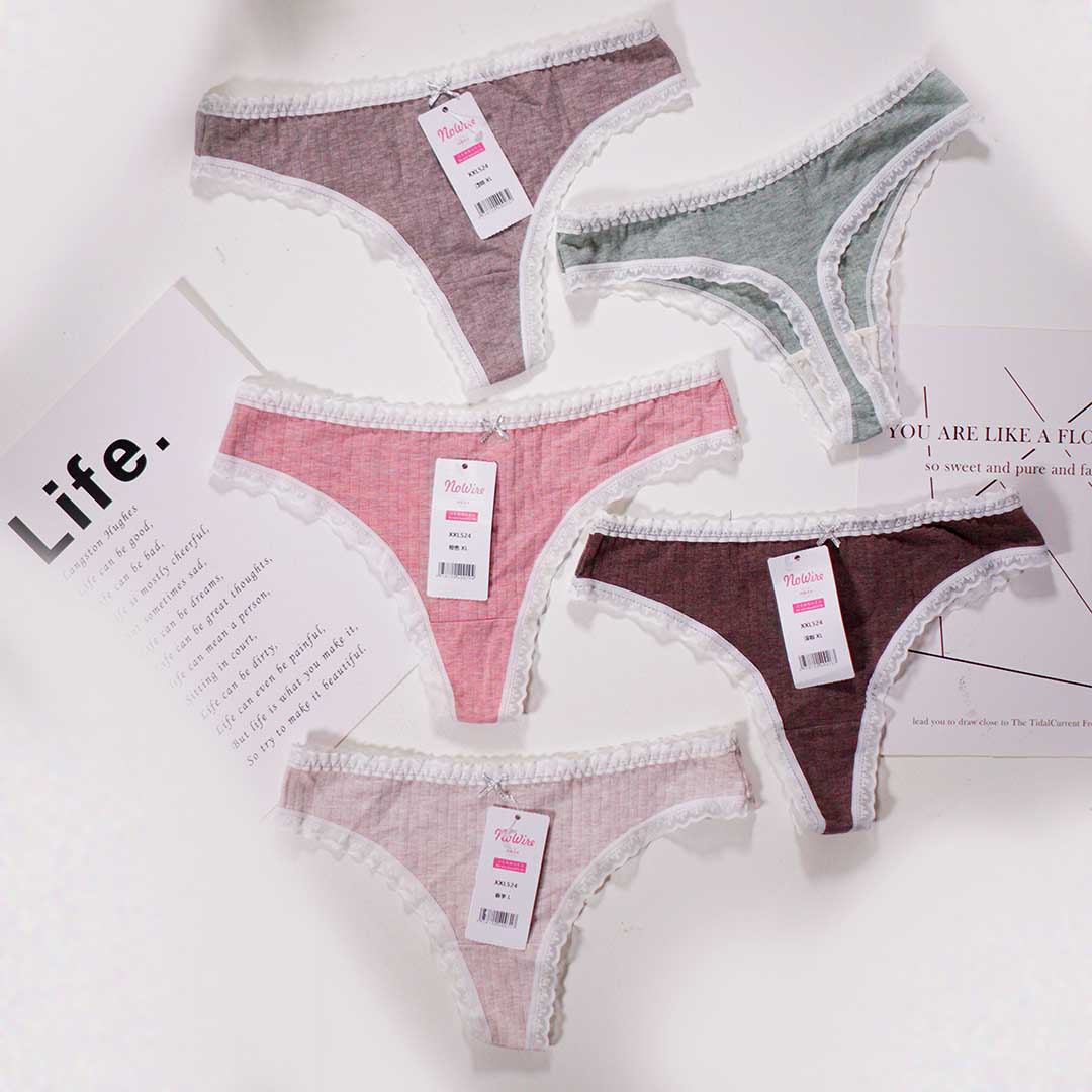 新款彩棉桑蠶絲抗菌無痕丁字褲