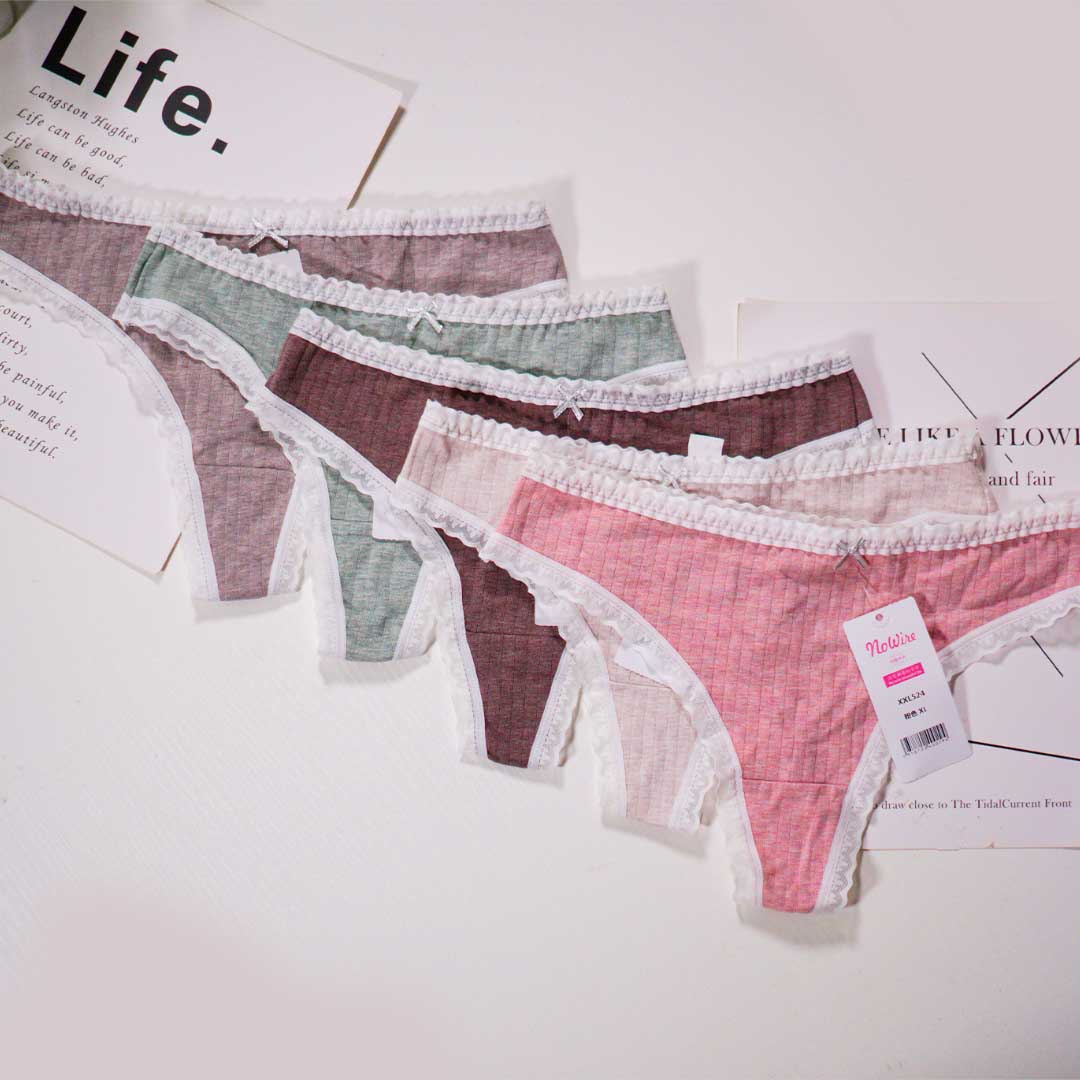 新款彩棉桑蠶絲抗菌無痕丁字褲
