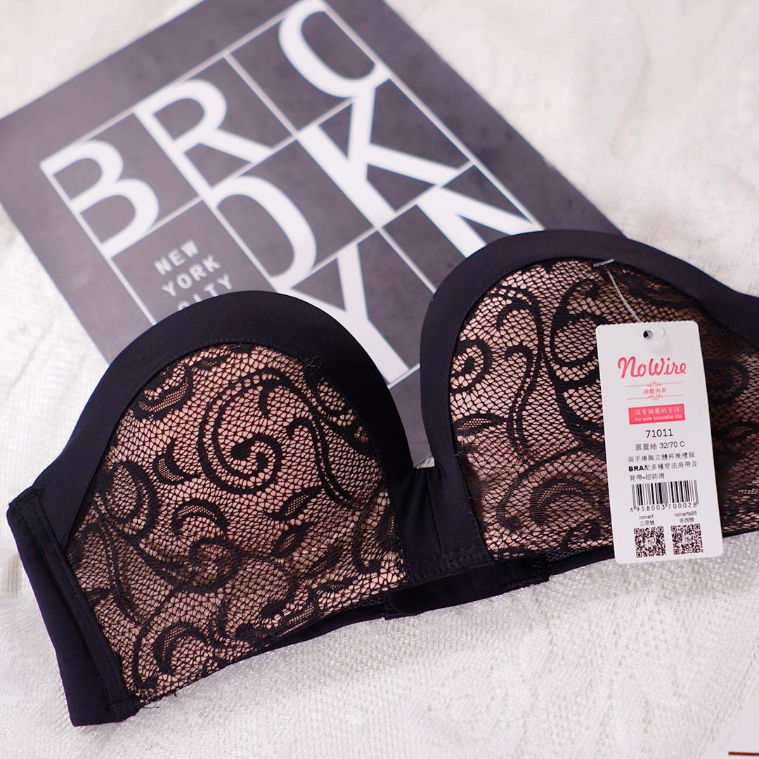 兩手捧胸立體杯晚禮服BRA配多種穿法肩帶及背帶-超防滑