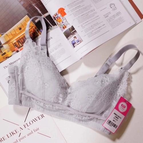 少女心蕾絲超輕盈無鋼圈調整型內衣 - 無鋼圈