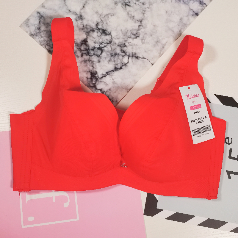 超薄大罩杯法式光面側收副乳軟鋼圈內衣  （36-46碼）