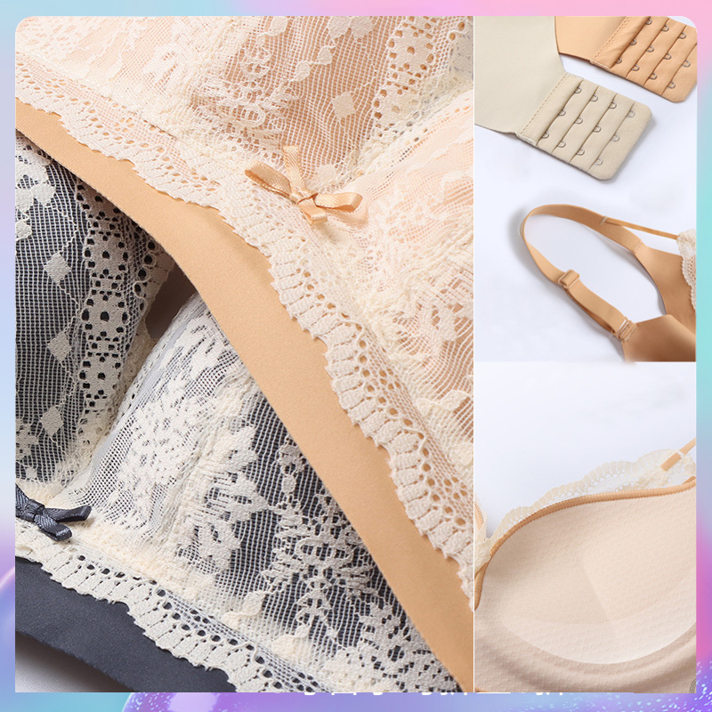 性感蕾絲無痕無鋼圈舒適聚攏側收副乳調整型內衣